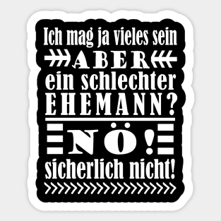 Hochzeitstag Goldene Silber Ehemann Spruch Mann Sticker